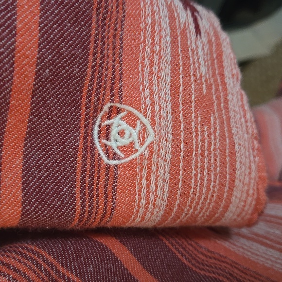 ARIAT REAL Adorable Red Serape Long Sleeve Button Snap Western Women’s Sz Large - Picture 15 of 16